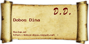 Dobos Dina névjegykártya